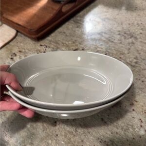 Crate&Barrel Aaron Probyn “Hue” Light Gray Ceramic Dishes